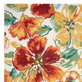 Ivory Red Floral Area Rug — detail view 1