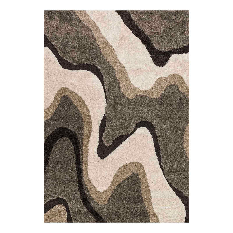 Sydney Ivory Tan Multi Waves Area Rug