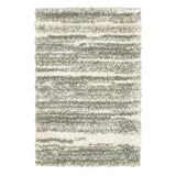 Lizzy Grey Ivory Shag Accent Rug