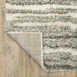 Lizzy Grey Ivory Shag Accent Rug — detail view 2