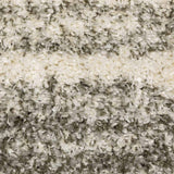 Lizzy Grey Ivory Shag Area Rug — detail view 2