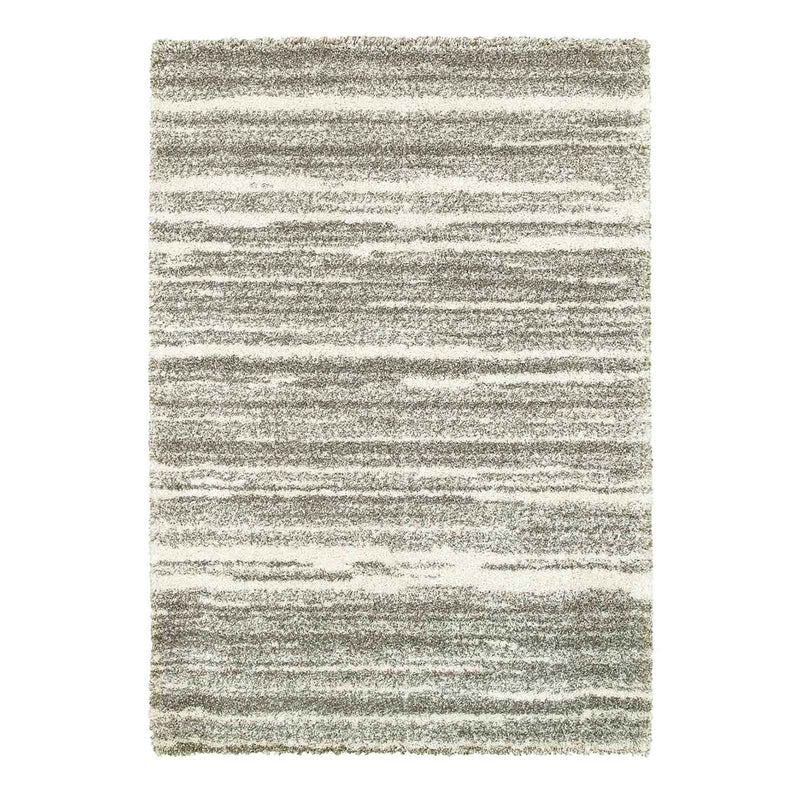 Lizzy Grey Ivory Shag Area Rug