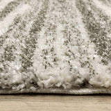 Lizzy Grey Ivory Shag Area Rug — detail view 1