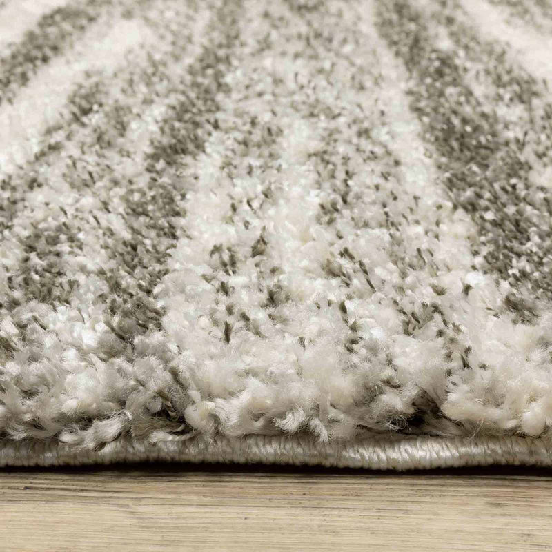 Lizzy Grey Ivory Shag Area Rug
