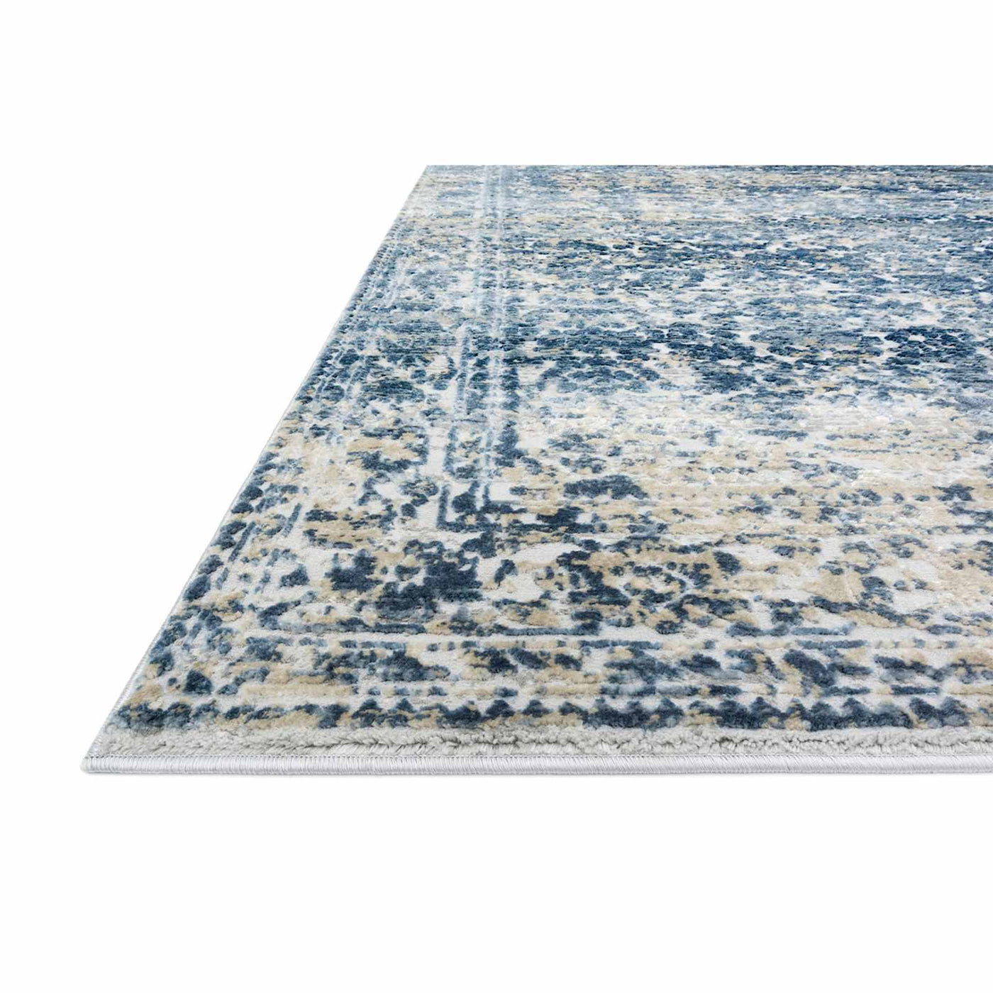 Providence Venice Distressed Look Blue Area Rug — detail view 1