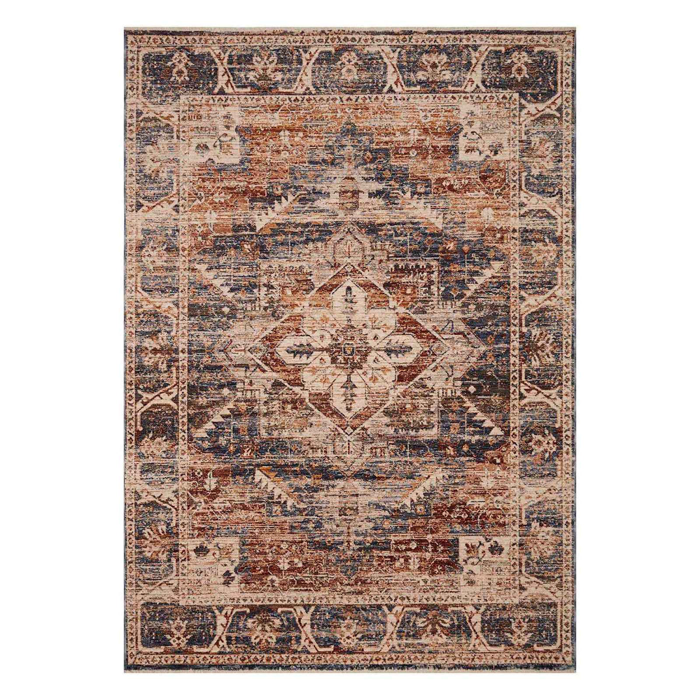 Halton Slate Rust Distressed Look Area Rug