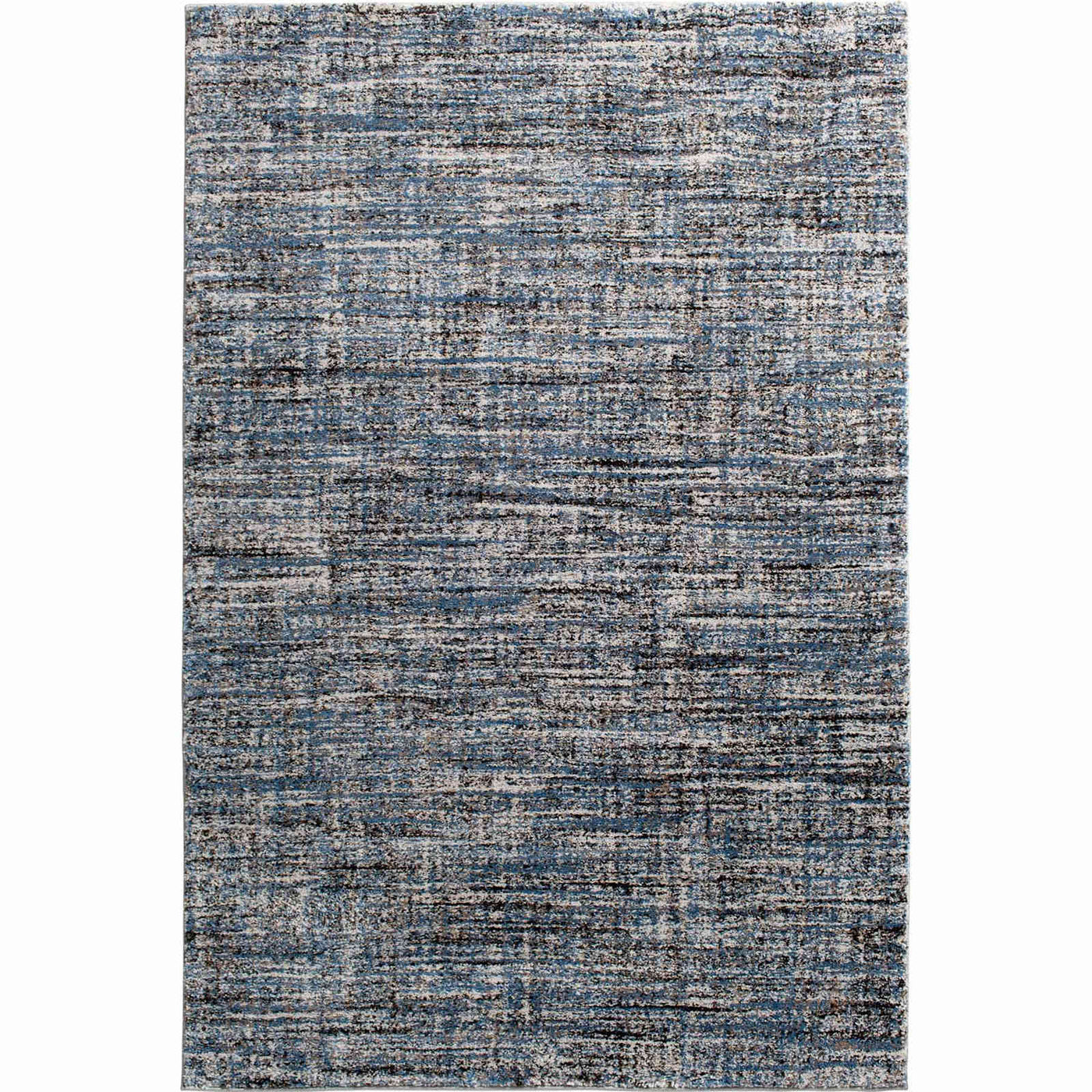 Strato Hatchure Blue Woven Shag Area Rug