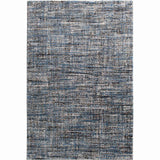Strato Hatchure Blue Woven Shag Area Rug