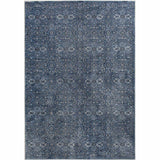Clearwater Navy Blue Ivory Medallion Area Rug