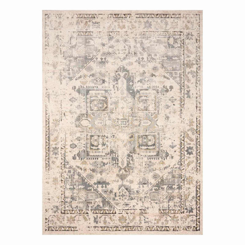 Cliff Grey Vintage Medallion Area Rug