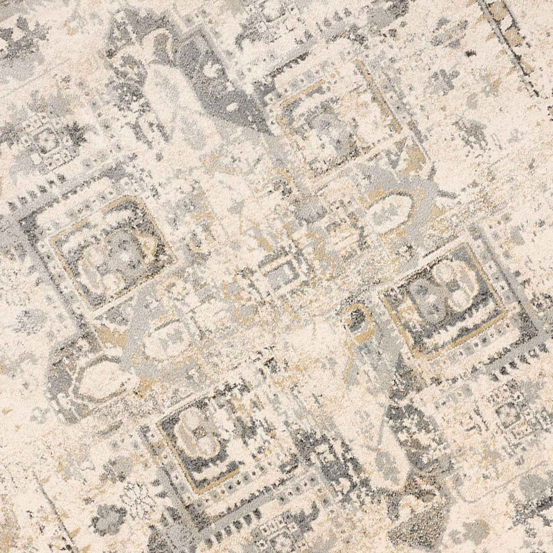 Cliff Grey Vintage Medallion Area Rug