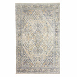 Honeybloom Penelope Grey Diamond Distressed Look Area Rug