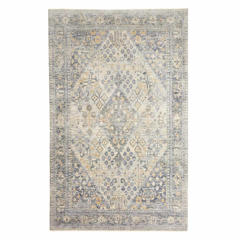 Honeybloom Penelope Grey Diamond Distressed Look Area Rug