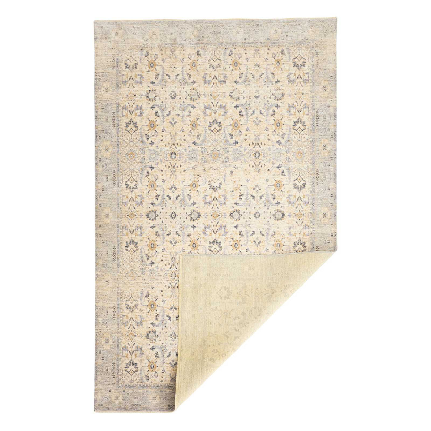 Honeybloom Penelope Distressed Look Grey Area Rug — detail view 1
