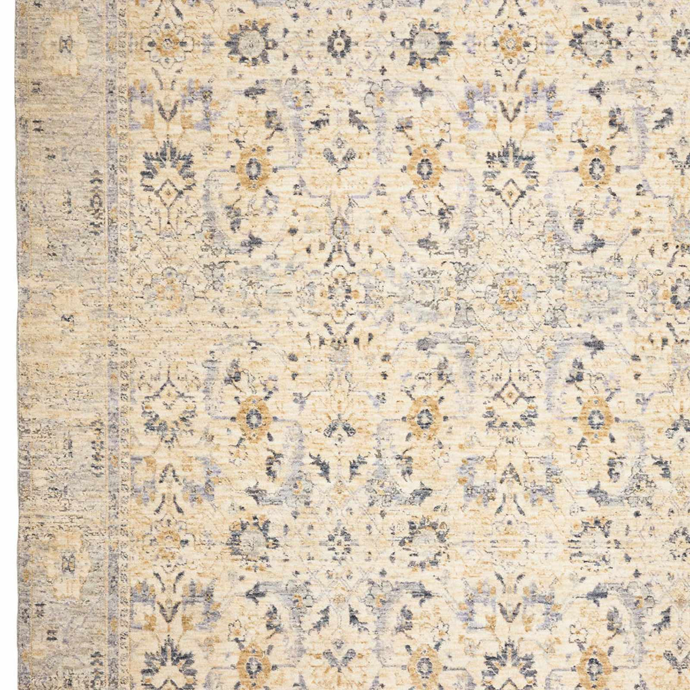 Honeybloom Penelope Distressed Look Grey Area Rug — detail view 2