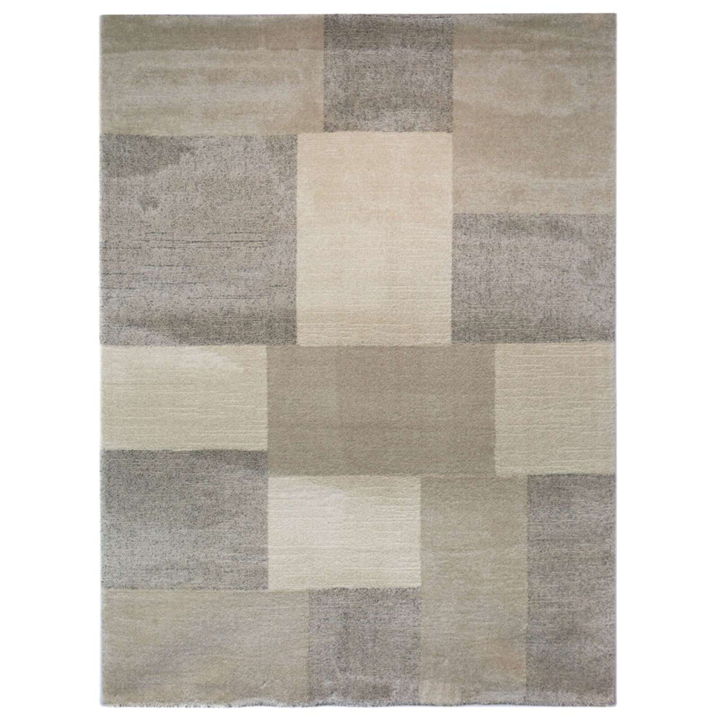 Siroc Neutral Blocks Area Rug