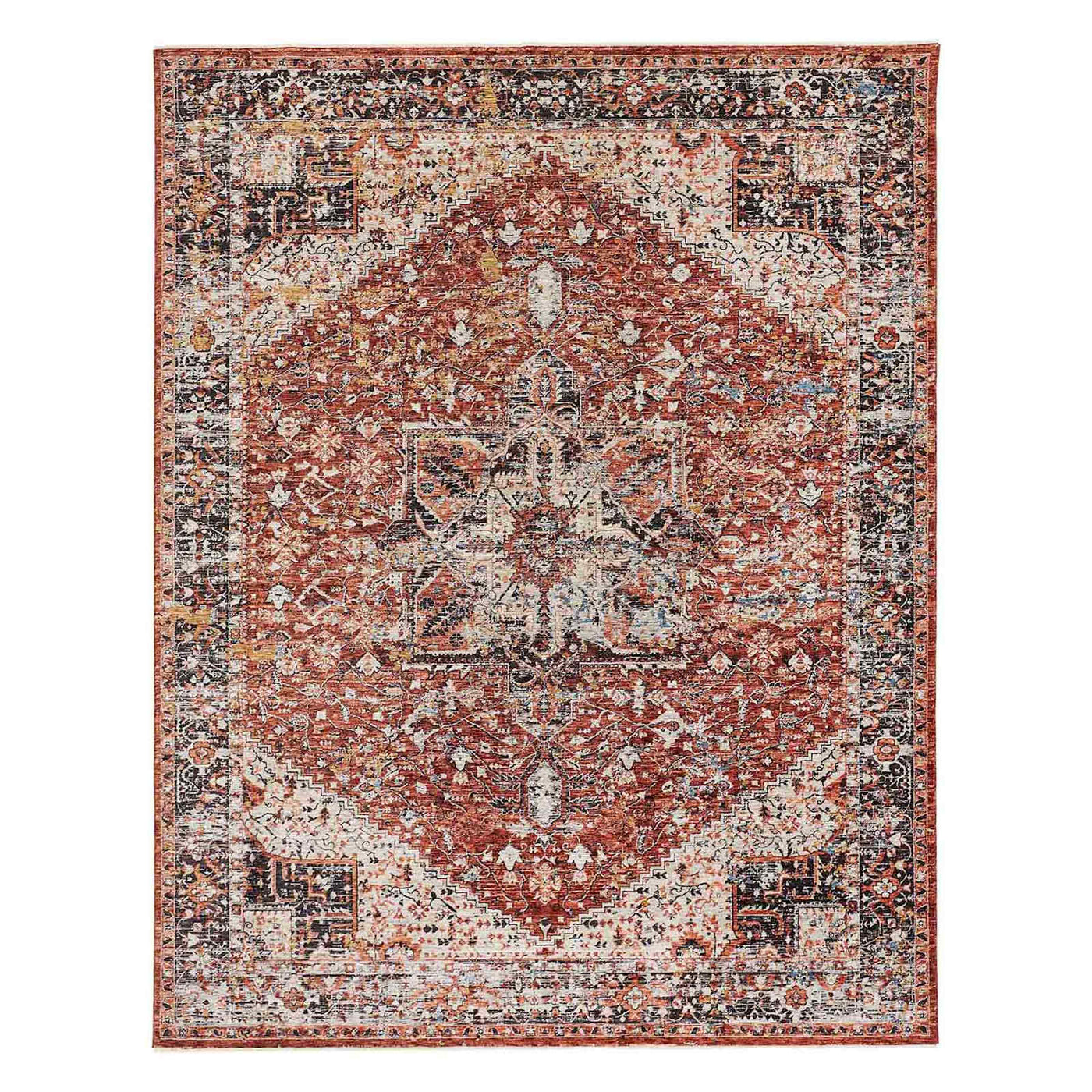 Capstone Rust Traditional Design Area Rug