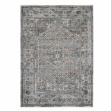 Dark Grey Medallion Area Rug