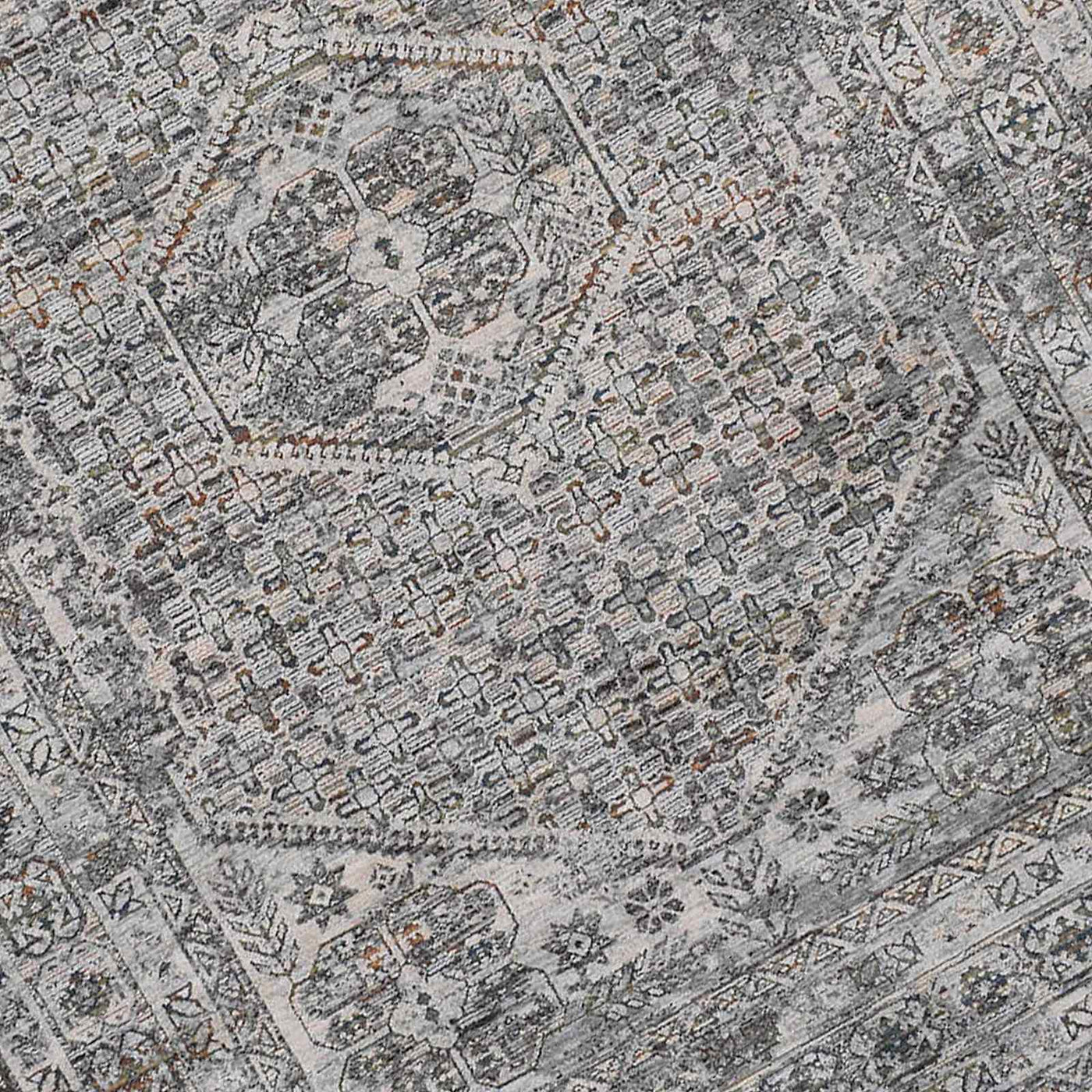 Dark Grey Medallion Area Rug — detail view 1