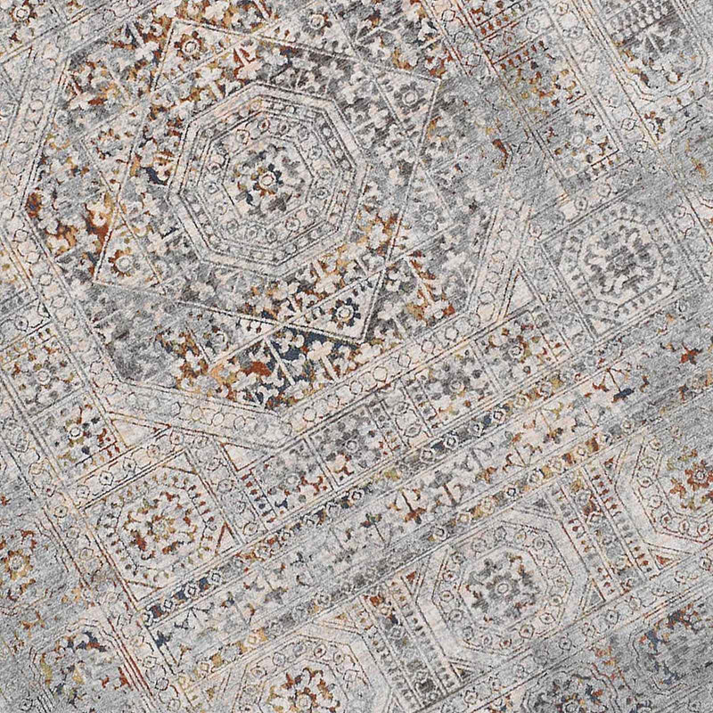 Blue Multicolor Modern Dense Medallion Area Rug