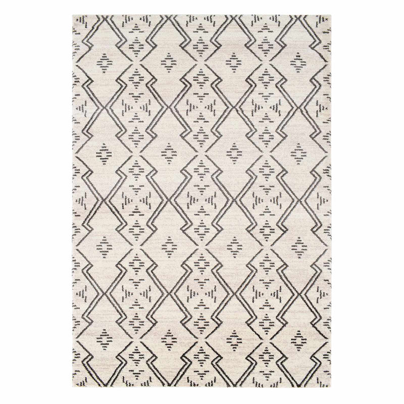Raymond Ivory Dark Grey Moroccan Styled Accent Rug