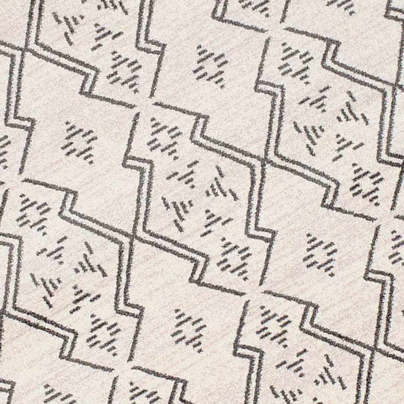 Raymond Ivory Dark Grey Moroccan Styled Area Rug — detail view 1