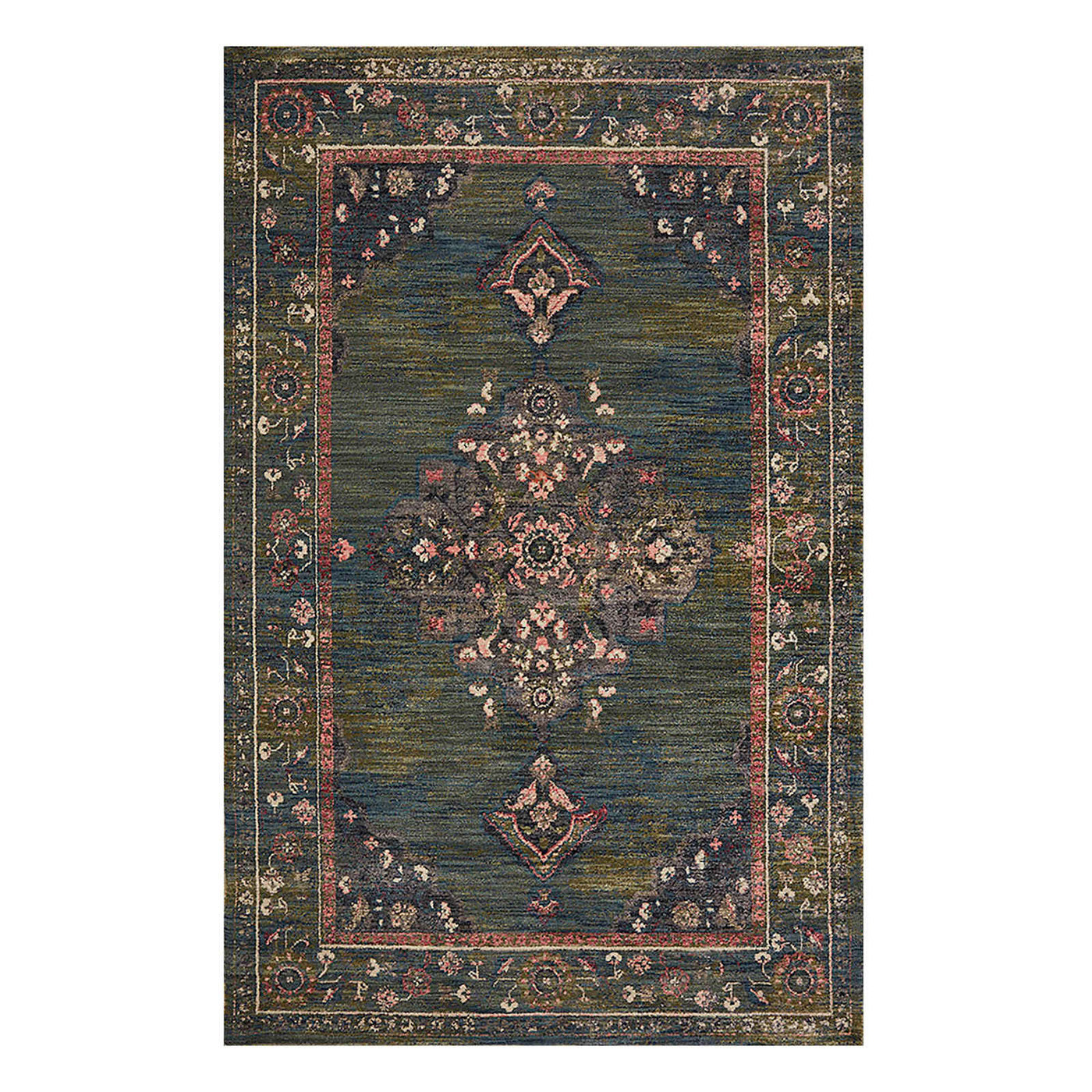 Jewel Green Medallion Area Rug