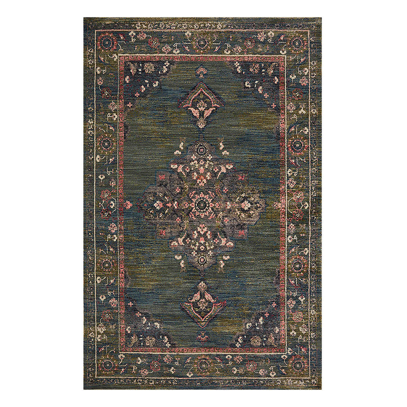 Jewel Green Medallion Area Rug