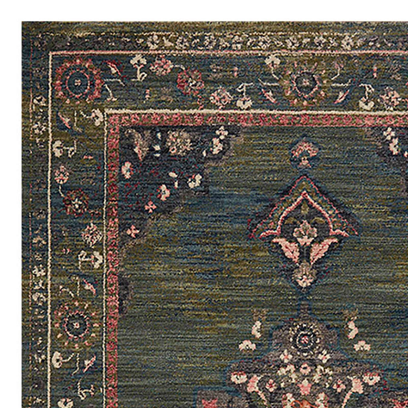 Jewel Green Medallion Area Rug — detail view 2
