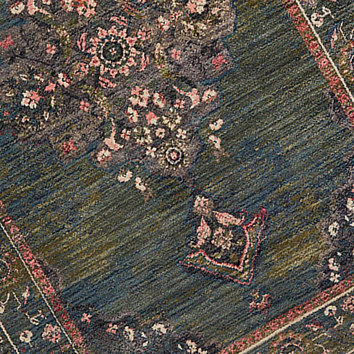 Jewel Green Medallion Area Rug — detail view 1