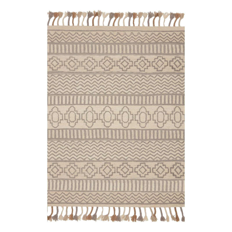 Found Fable Arthur Ivory Grey Accent Rug With Tassels