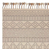 Found Fable Arthur Ivory Grey Accent Rug With Tassels — detail view 1