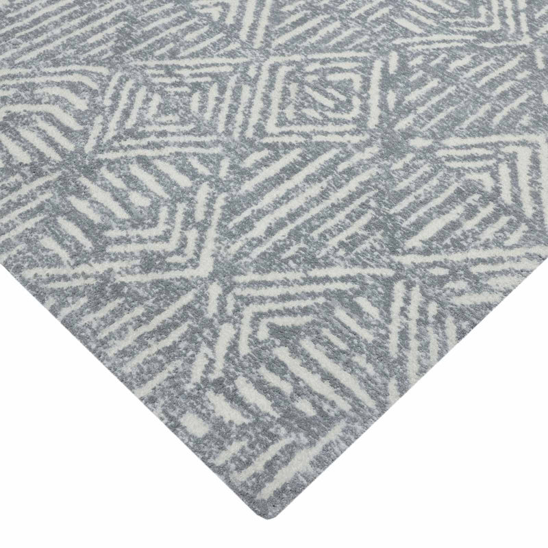 Mercer Grey Diamond Design Area Rug
