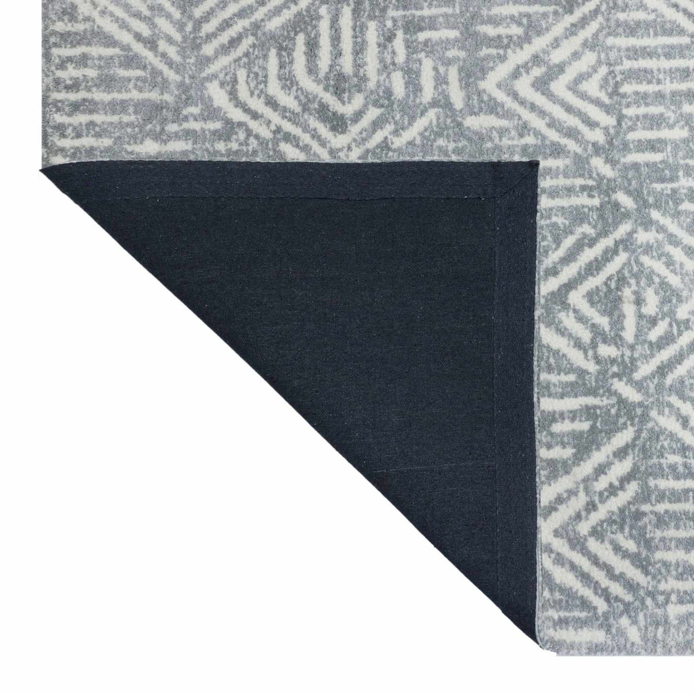Mercer Grey Diamond Design Area Rug — detail view 2