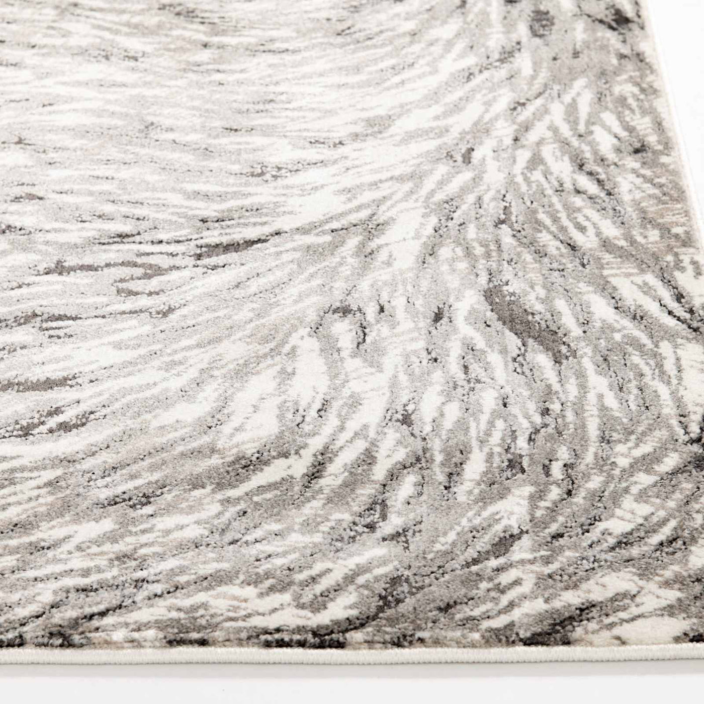 Camden Chandra Grey Abstract Area Rug — detail view 1