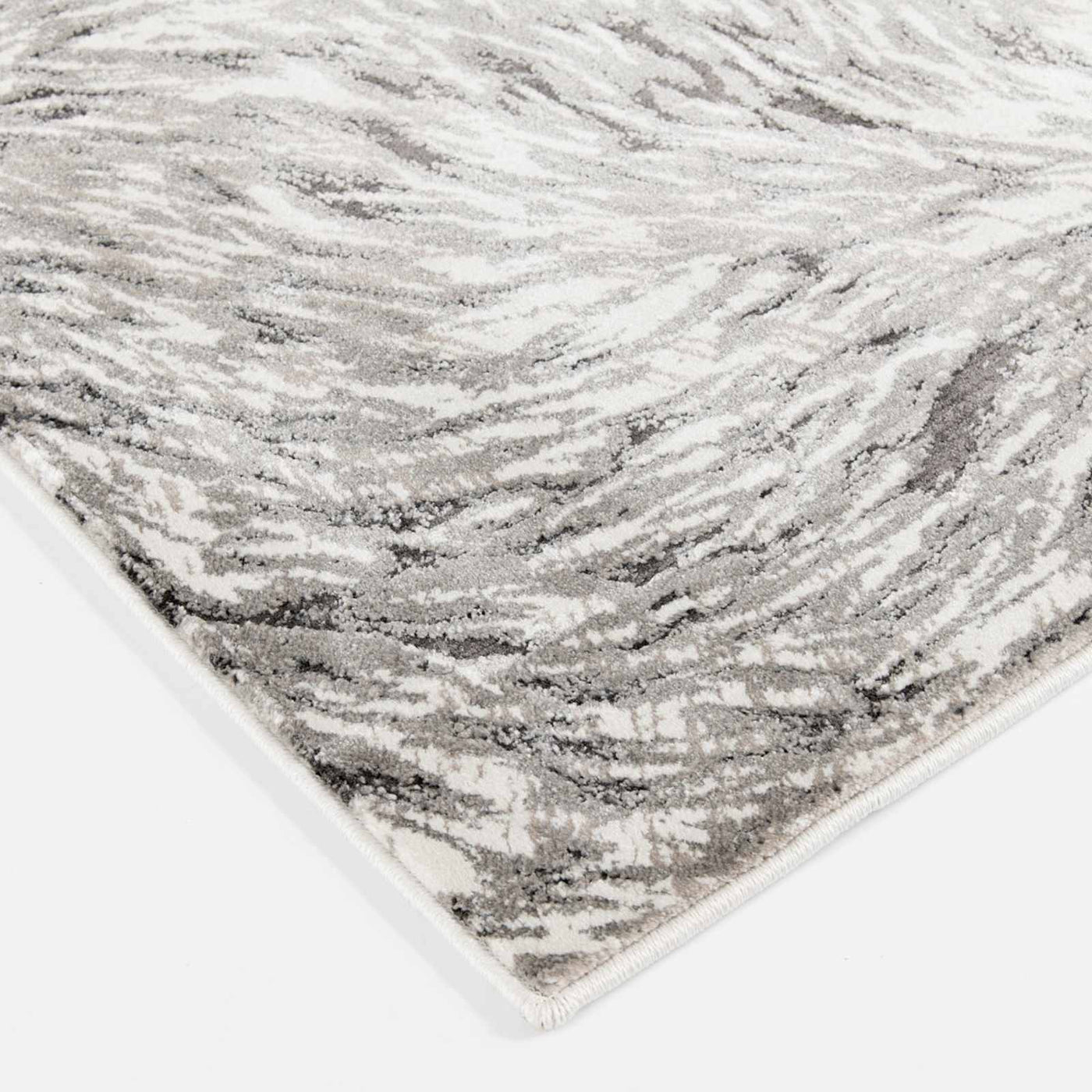 Camden Chandra Grey Abstract Area Rug — detail view 2