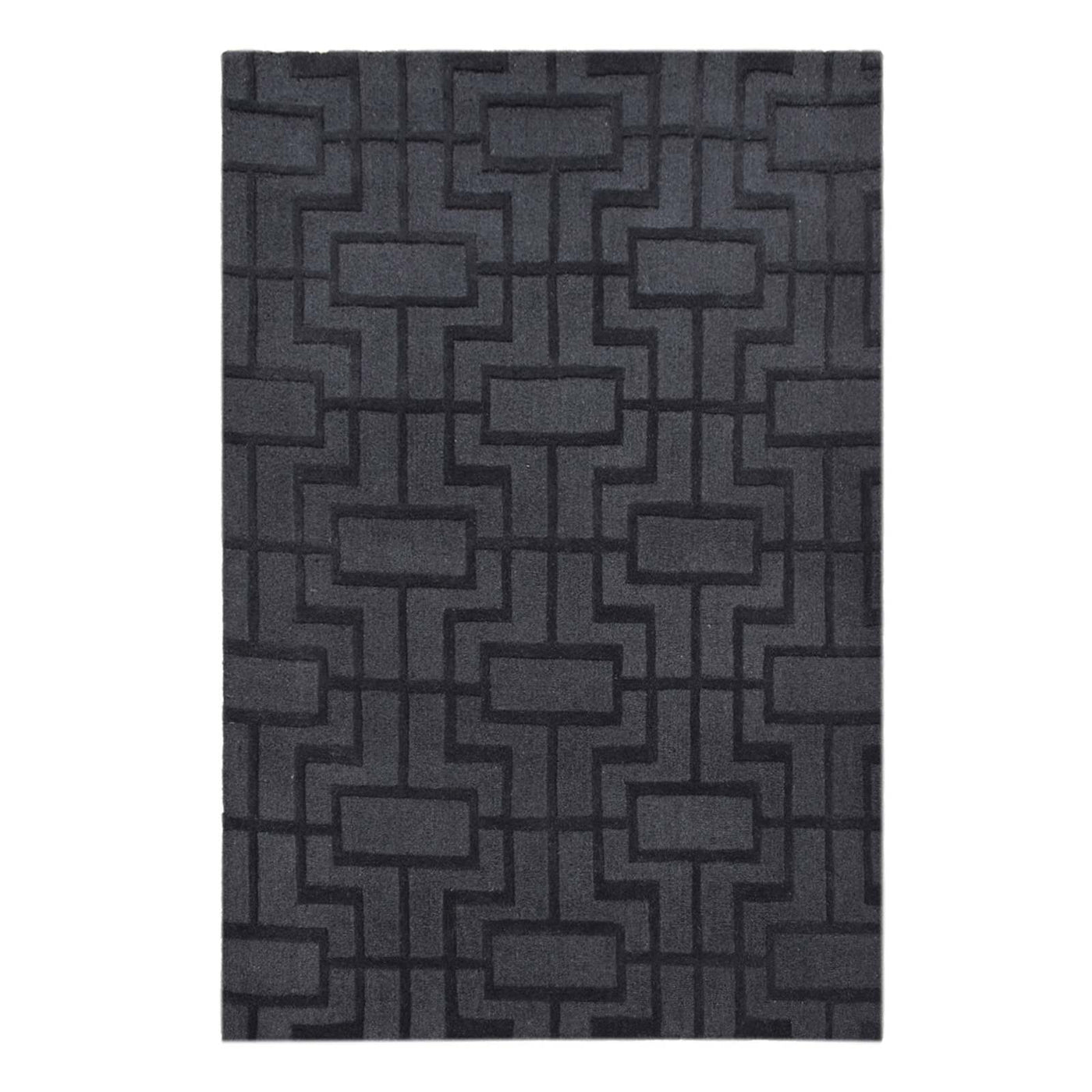 Crosby St. Black Geometric Line Area Rug