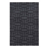 Crosby St. Black Geometric Line Area Rug