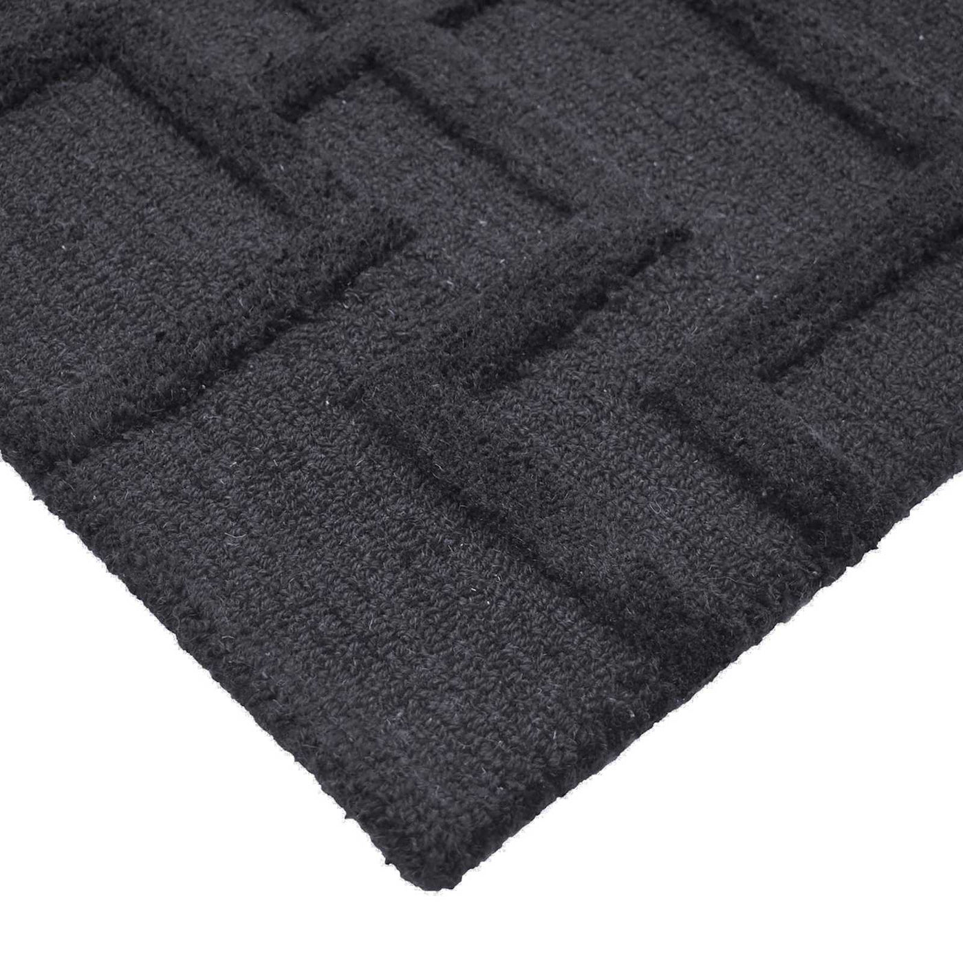 Crosby St. Black Geometric Line Area Rug — detail view 1