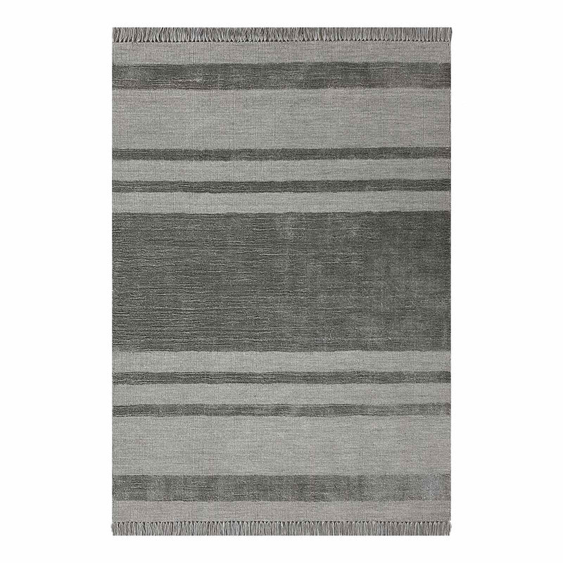 Laila Ali Albion Grey Striped Woven Area Rug