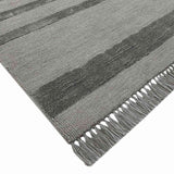 Laila Ali Albion Grey Striped Woven Area Rug — detail view 1