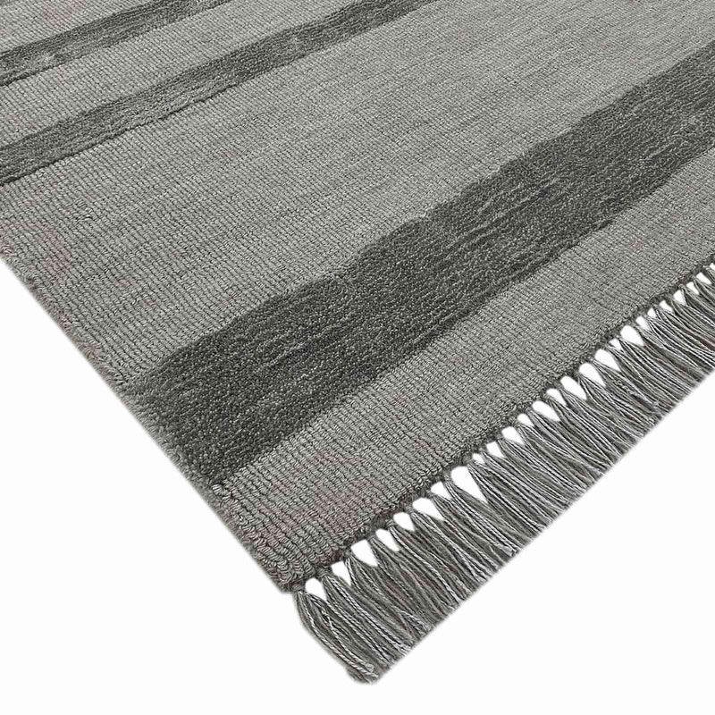 Laila Ali Albion Grey Striped Woven Area Rug