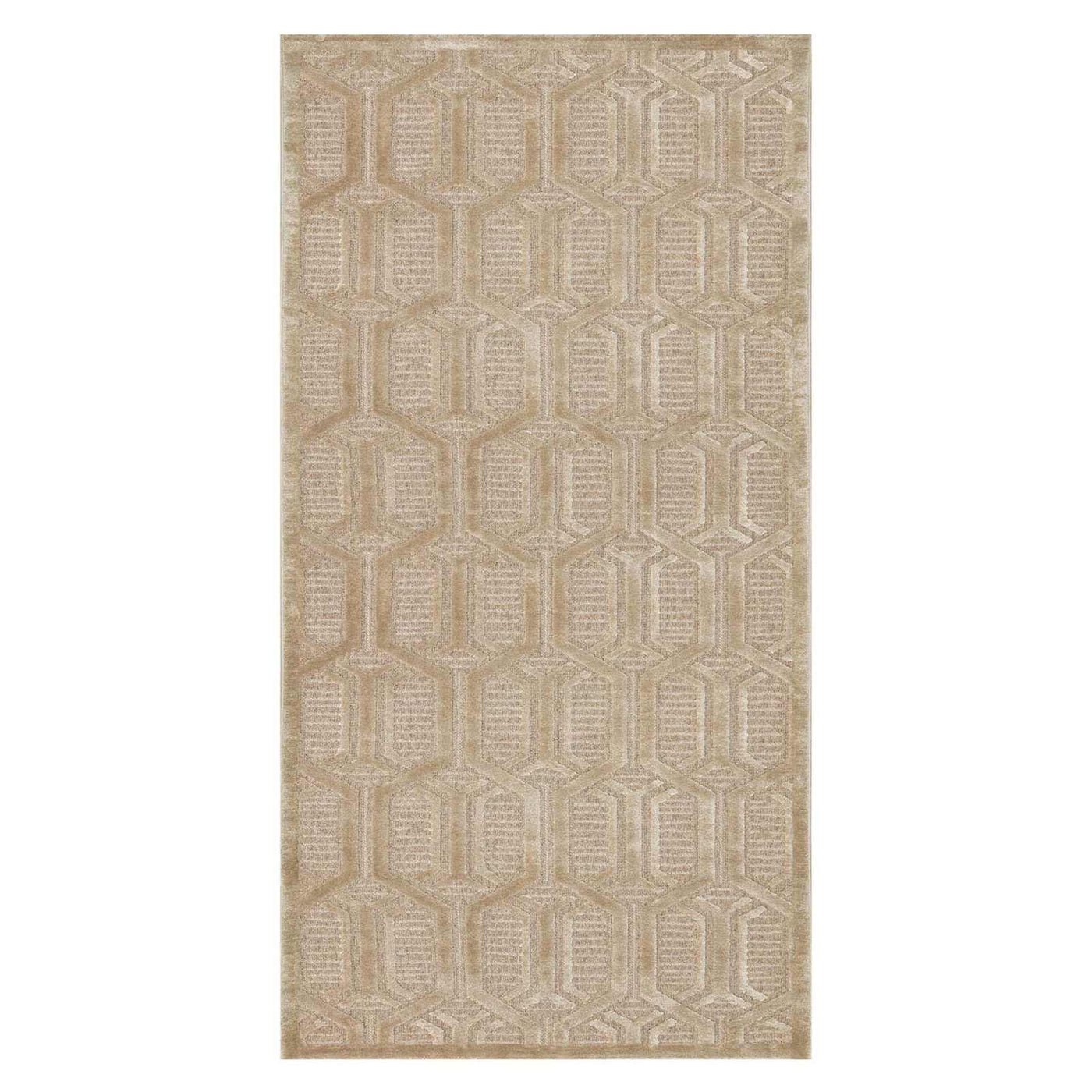 Providence Zenith Tan Geometric Accent Rug