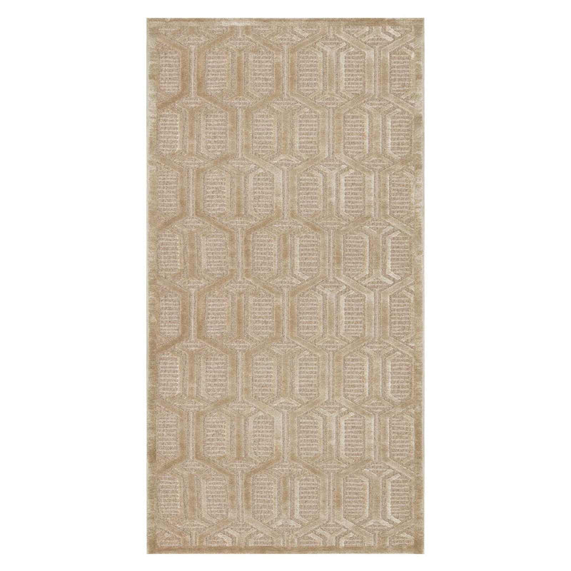 Providence Zenith Tan Geometric Accent Rug