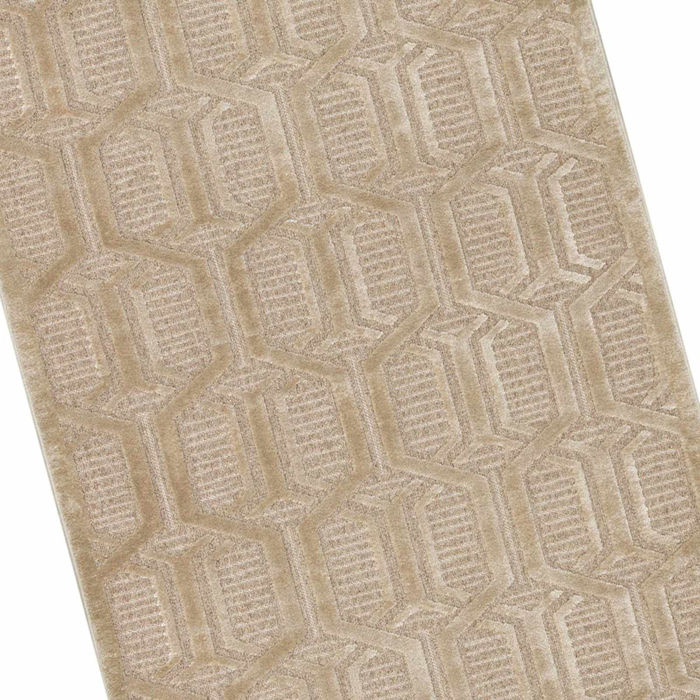 Providence Zenith Tan Geometric Accent Rug — detail view 1