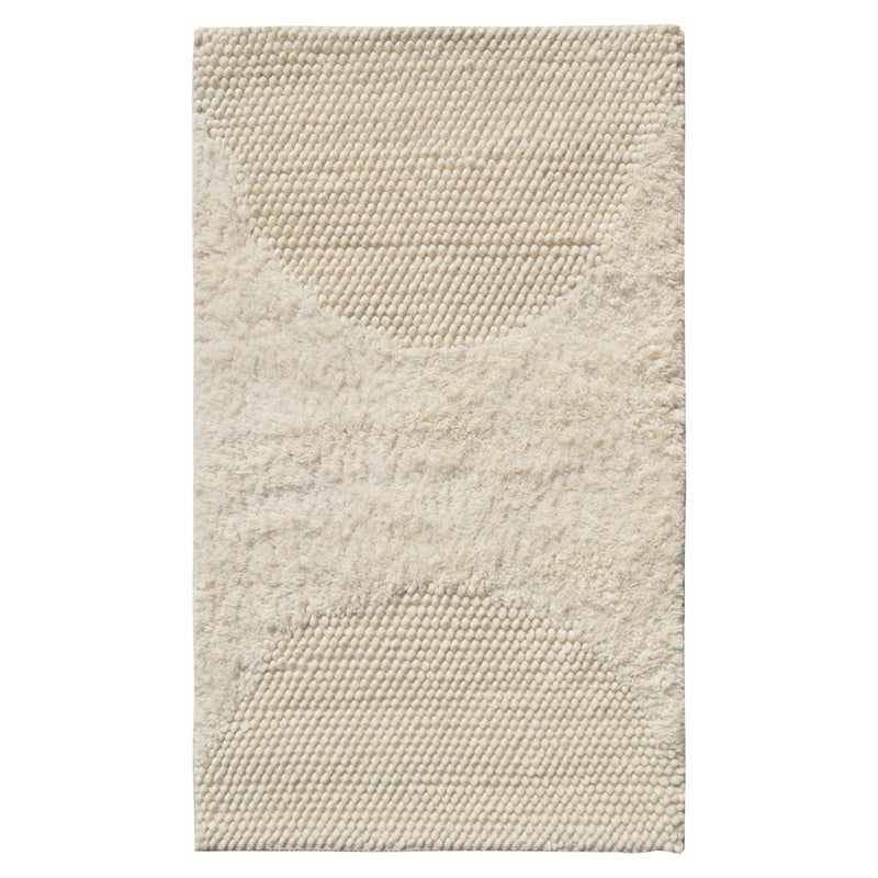 Crosby St. Ivory Half Moon Design Tufted Accent Rug