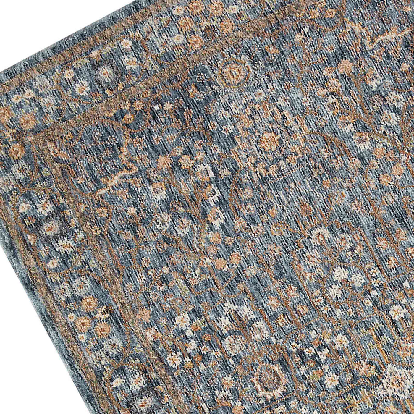 Honeybloom Ballard Blue Floral Medallion Accent Rug — detail view 2