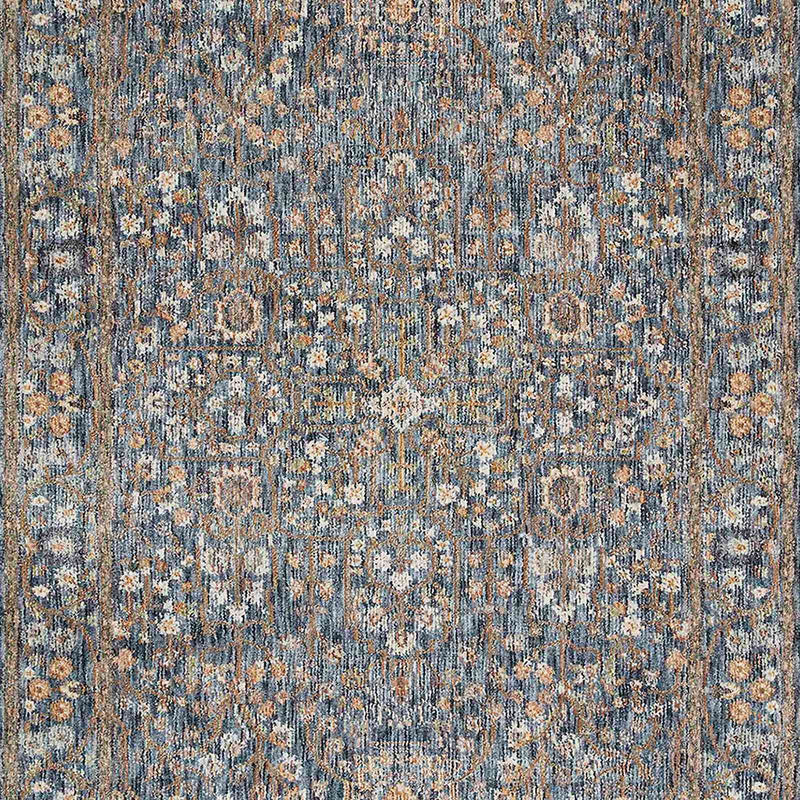 Honeybloom Ballard Blue Floral Medallion Accent Rug