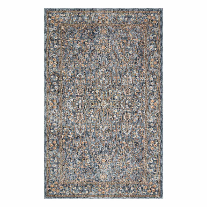 Honeybloom Ballard Blue Floral Medallion Accent Rug