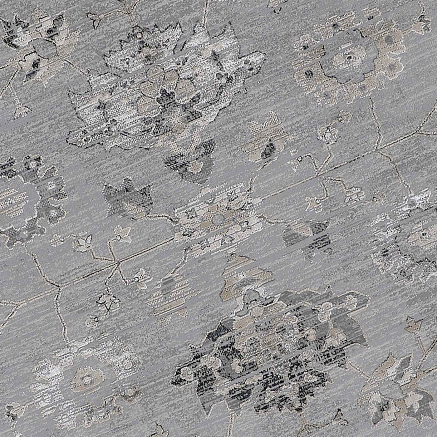 Found Fable Fairfield Grey Floral Woven Accent Rug — detail view 1